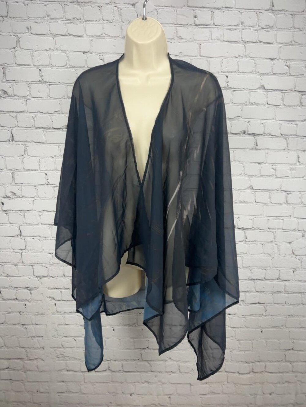 Harley Davidson Black Eagle Sheer Cardigan Cape Shawl One Size O/S